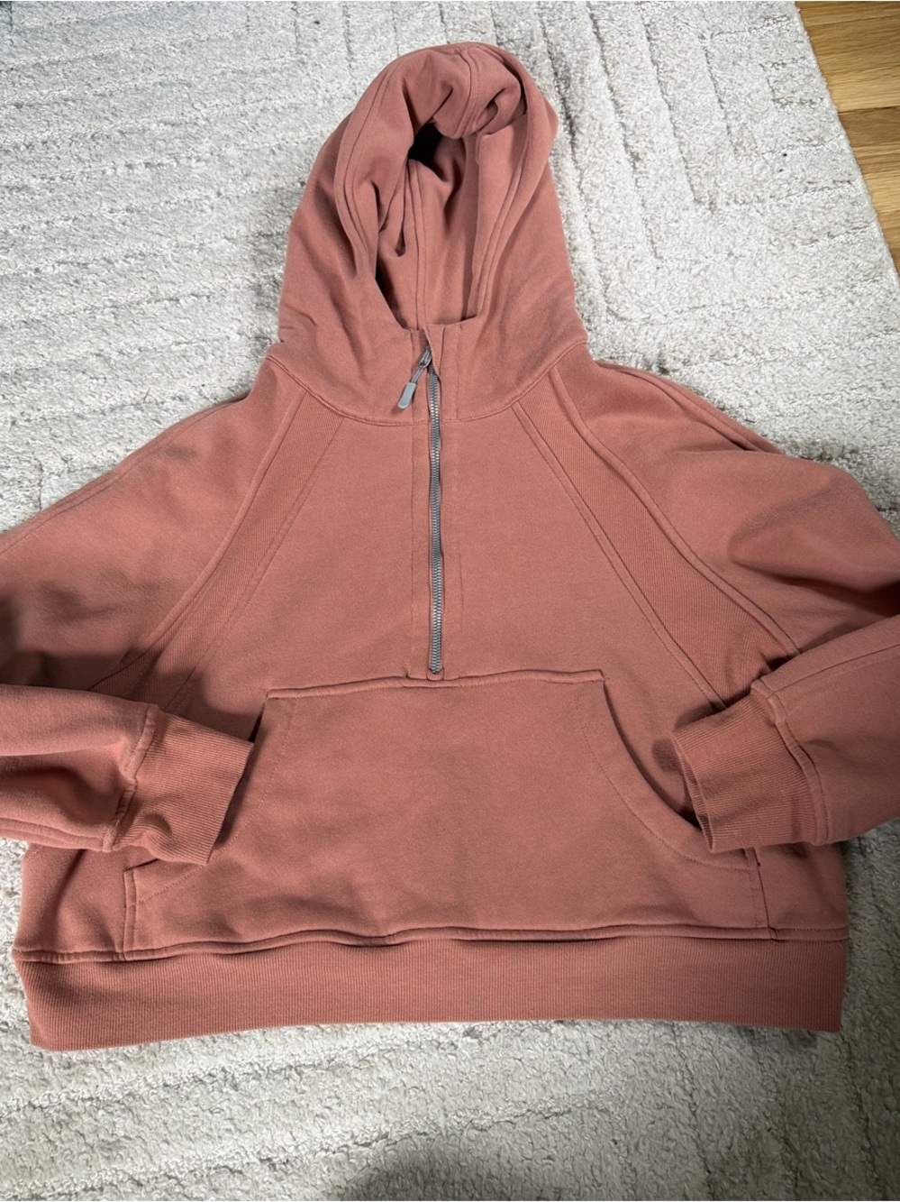 Women's Rosewood Half-Zip Hooded Pullover Sweater